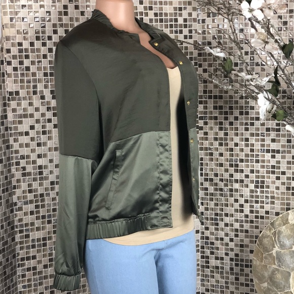 GUESS Olive Green Button Up Jacket - Picture 5 of 7